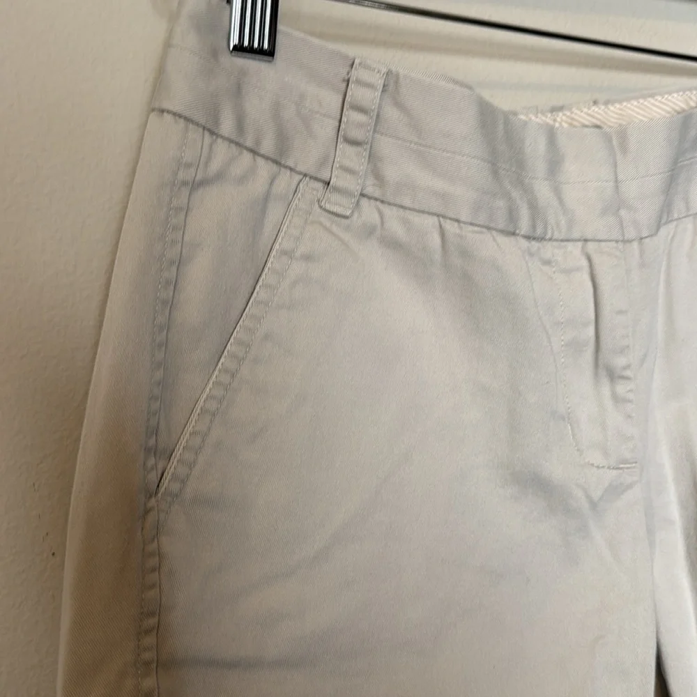 J.Crew Chino Tan Shorts Womens Size 2 100% Cotton Preppy Professional Classic - Picture 5 of 11